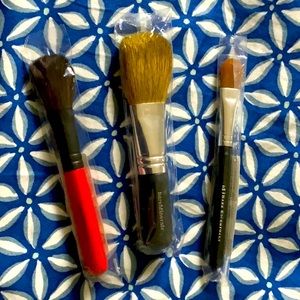 Set of three bareMinerals brushes new in bags.